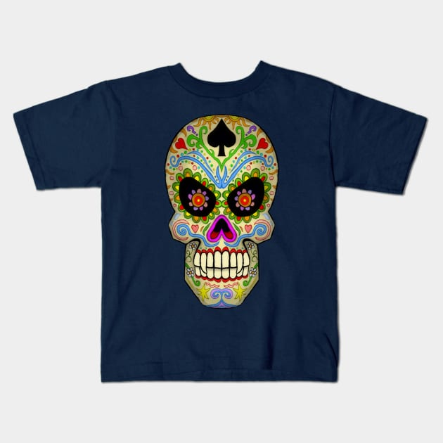 Sugar Skull Kids T-Shirt by MalcolmKirk